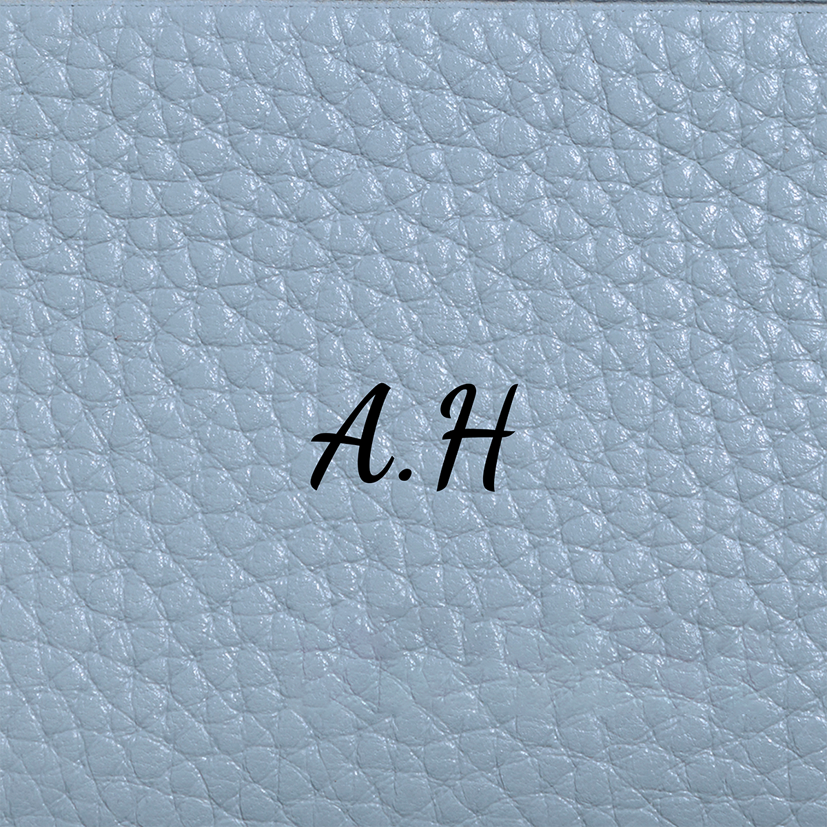 Leather Luggage Tag (Powder Blue)