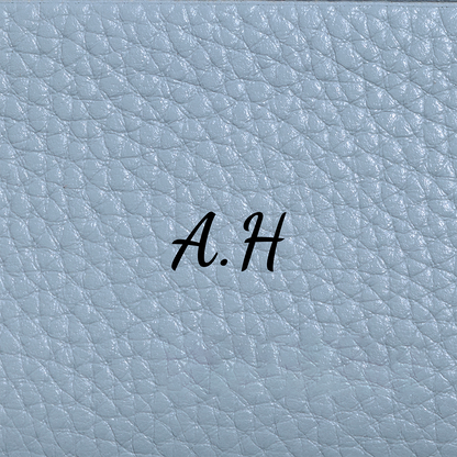 Leather Luggage Tag (Powder Blue)
