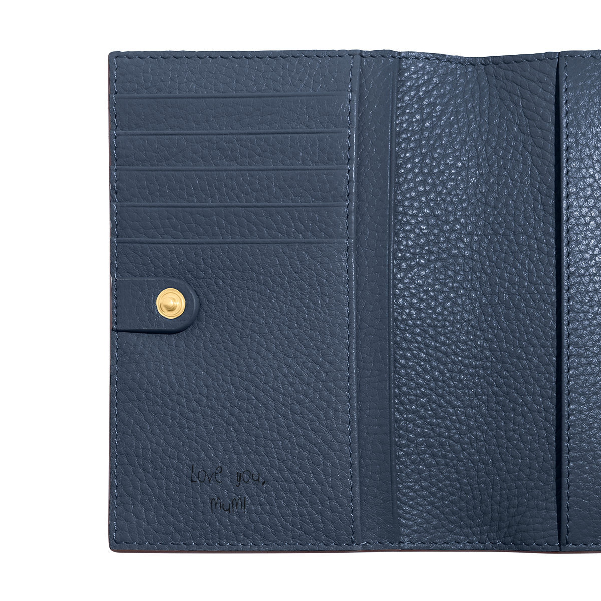 Leather Passport Holder (Navy)