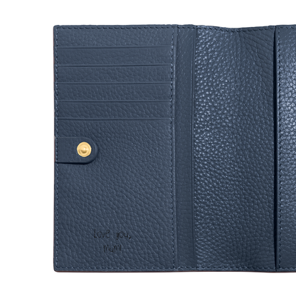 Leather Passport Holder (Navy)