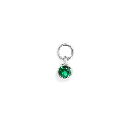 Stories Mini Birthstone Hoop Charm (Silver)