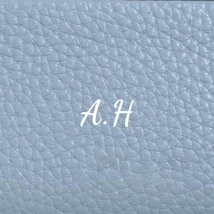 Leather Mirror Keyring (Powder Blue)