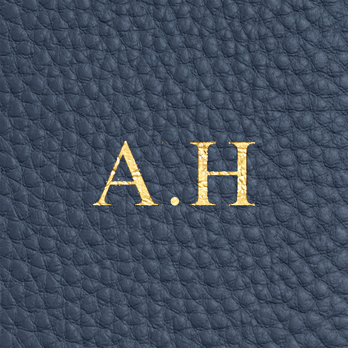 Leather Luggage Tag (Navy)