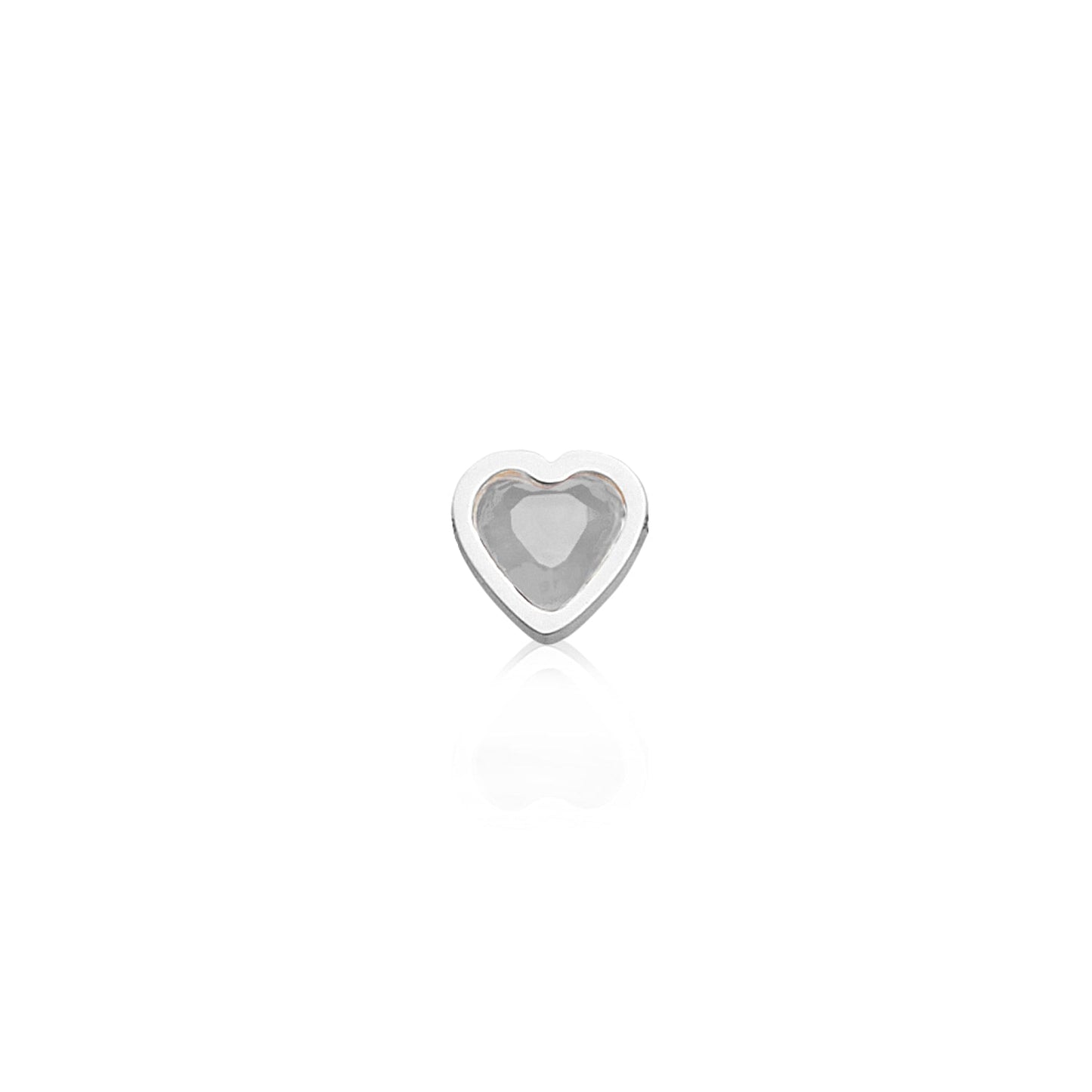 Mini Heart Birthstone Bracelet (Silver)