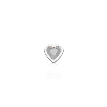 Mini Heart Birthstone Bracelet (Silver)