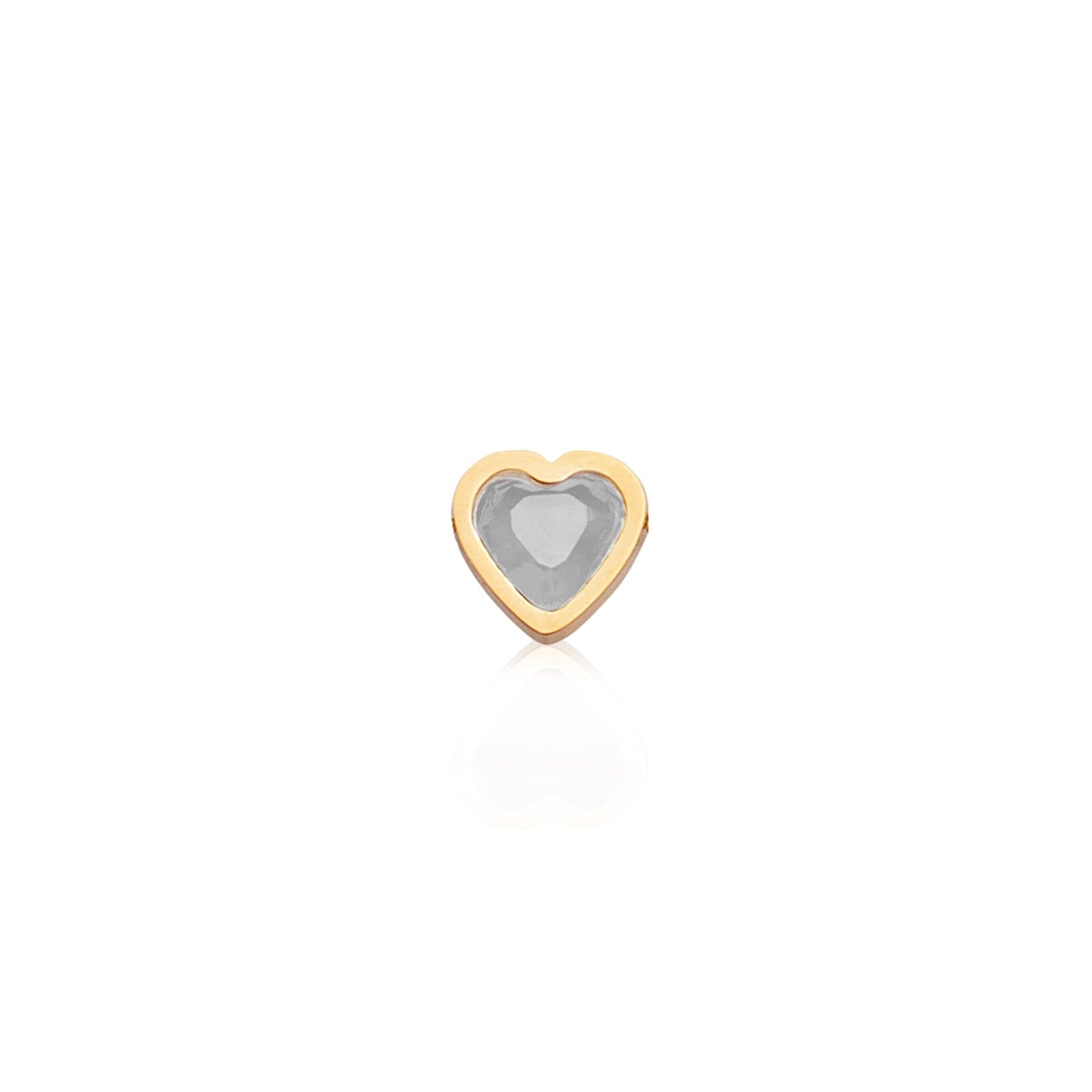 Made Mine Mini Heart Birthstone Necklace (Gold)