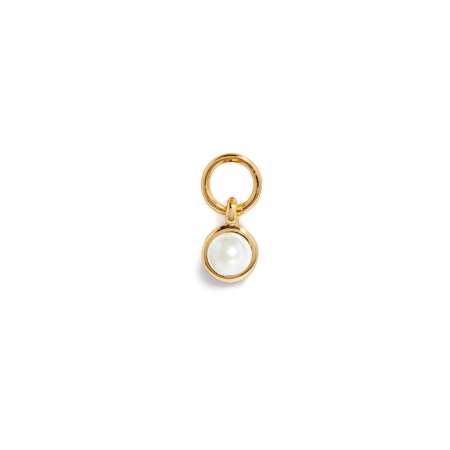 Stories Mini Birthstone Hoop Charm (Gold)