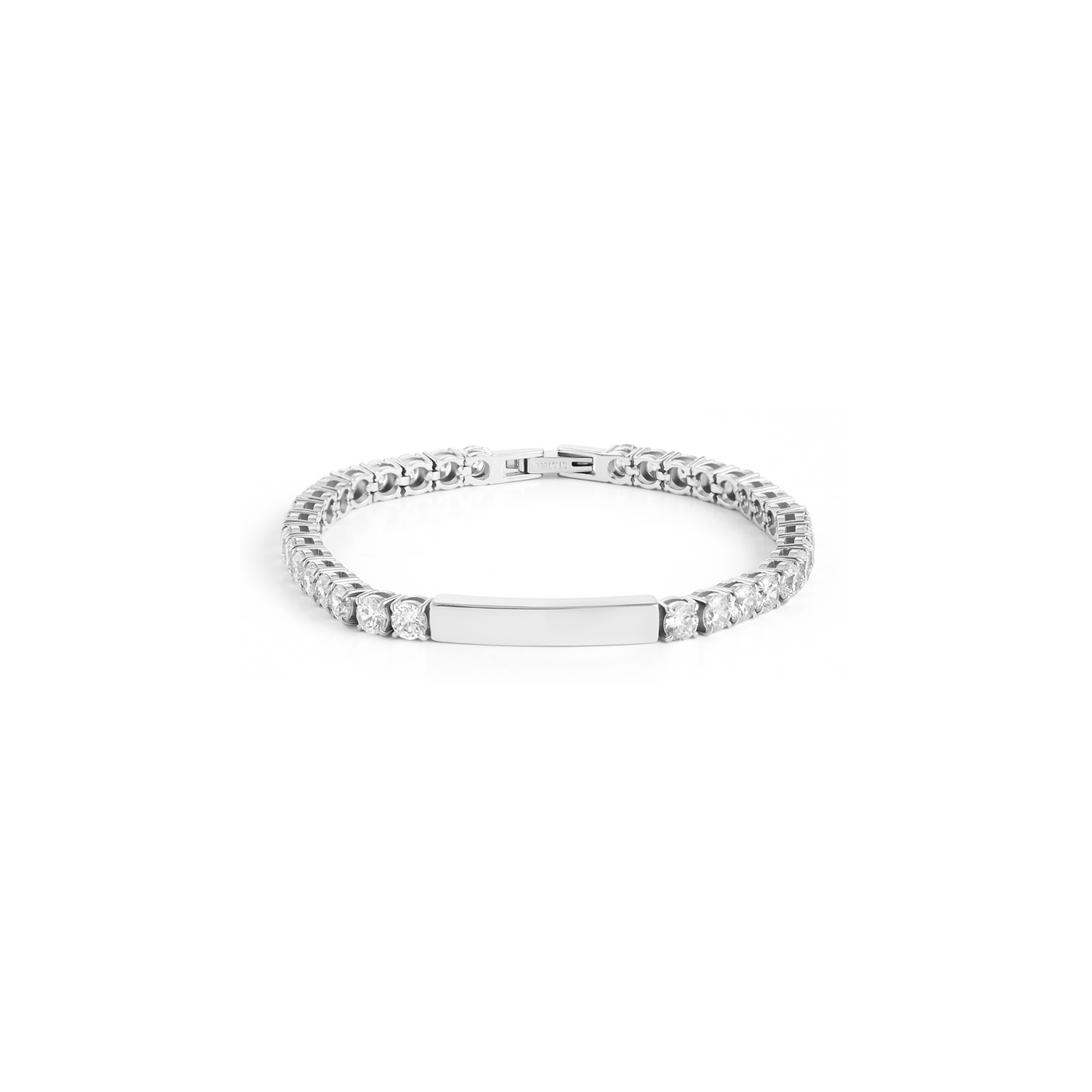 Custom Bar Tennis Bracelet (Silver)