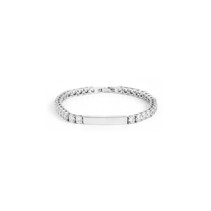 Custom Bar Tennis Bracelet (Silver)