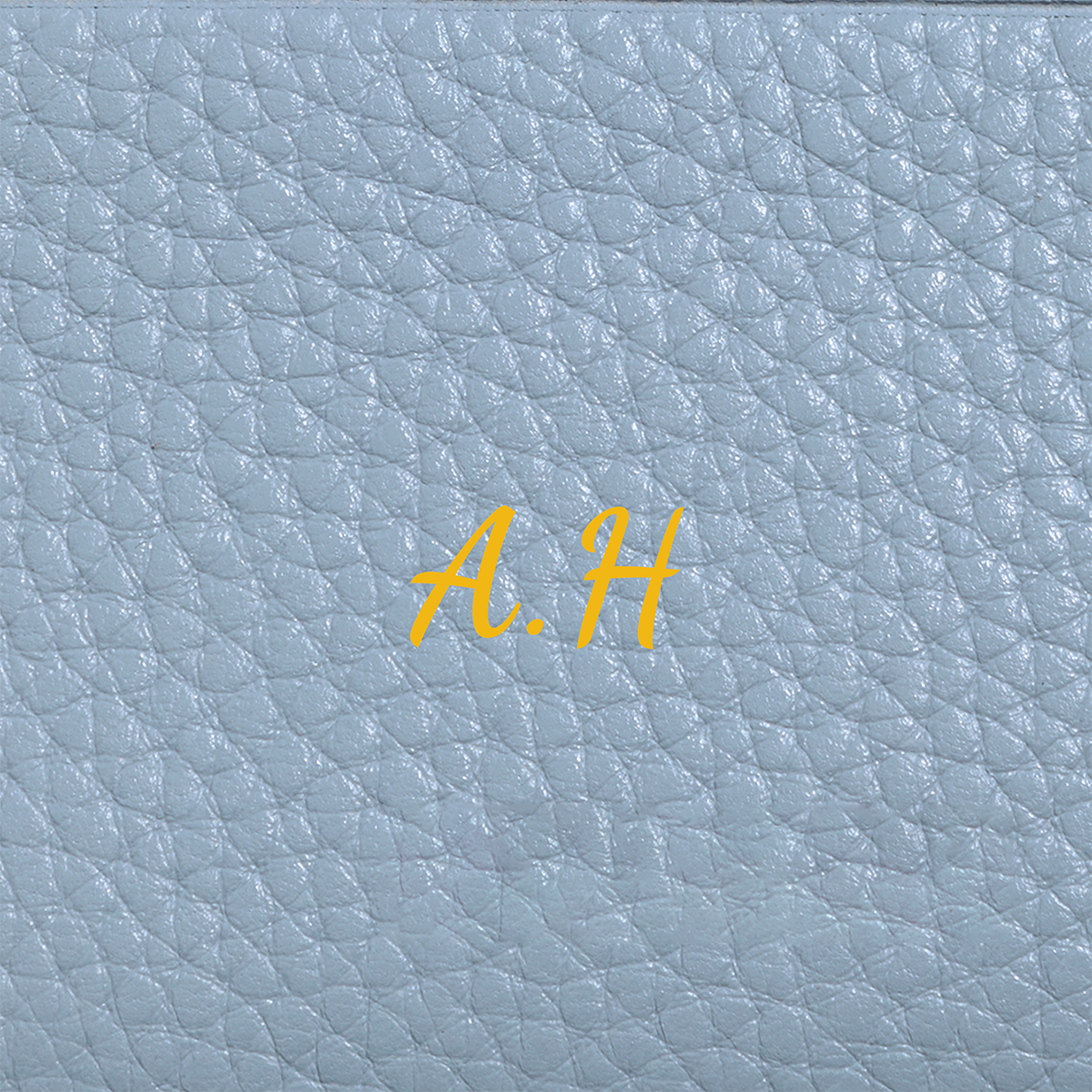 Leather Luggage Tag (Powder Blue)