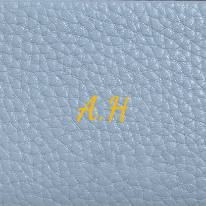 Leather Luggage Tag (Powder Blue)