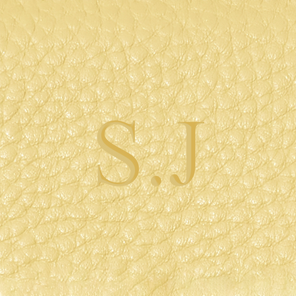 Leather Sun Keyring (Butter Yellow)