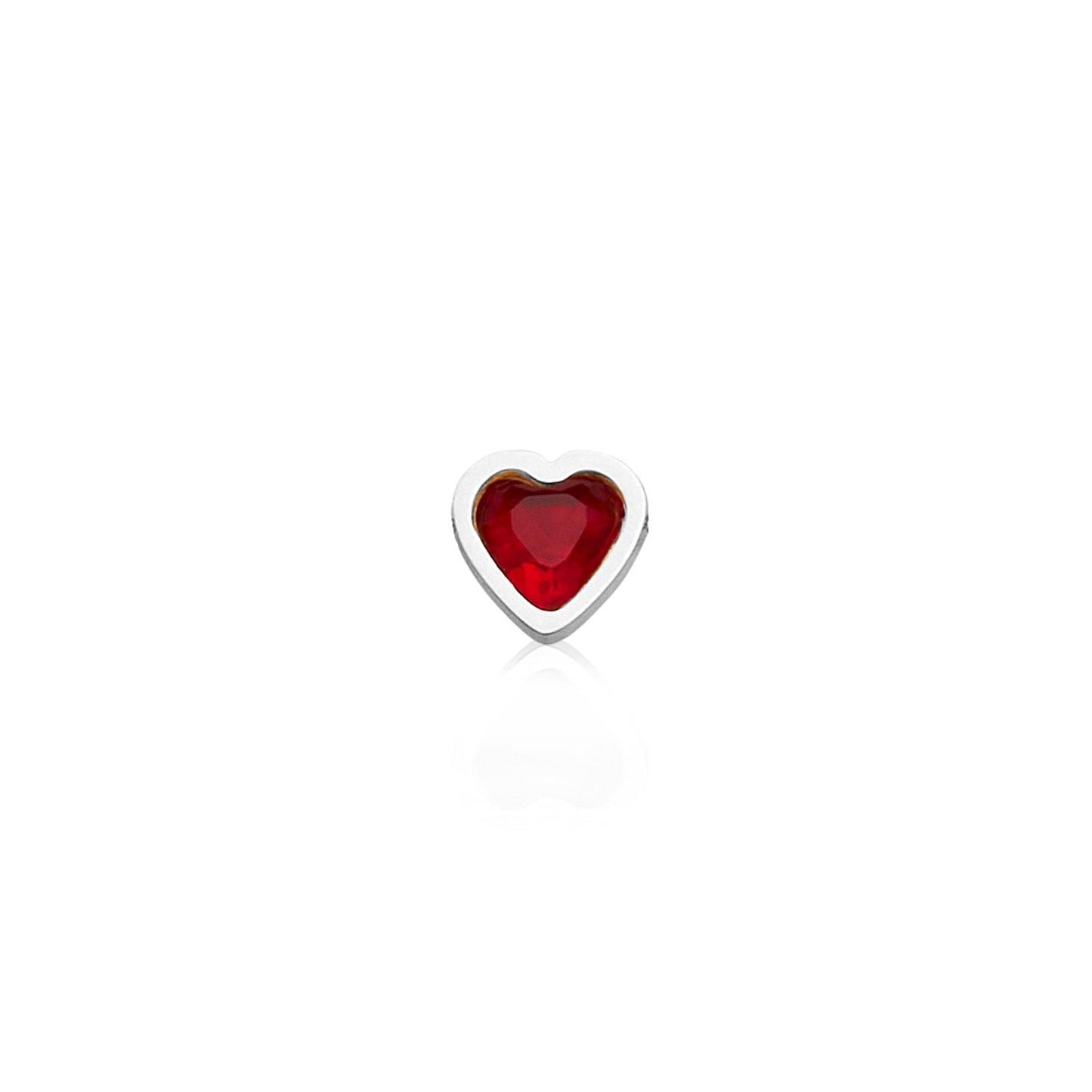 Mini Heart Birthstone Bracelet (Silver)