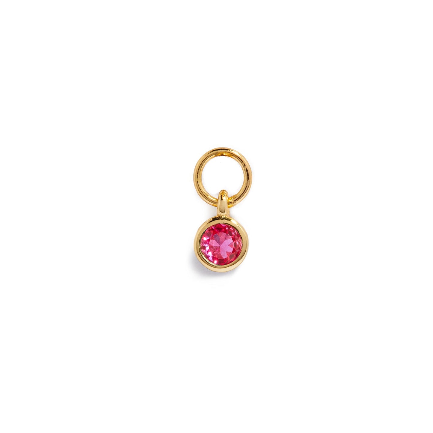 Stories Mini Birthstone Hoop Charm (Gold)