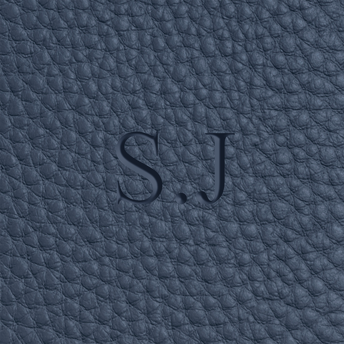 Leather Card Holder (Navy)