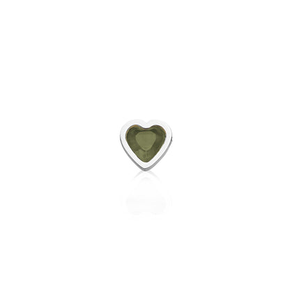 Mini Heart Birthstone Bracelet (Silver)