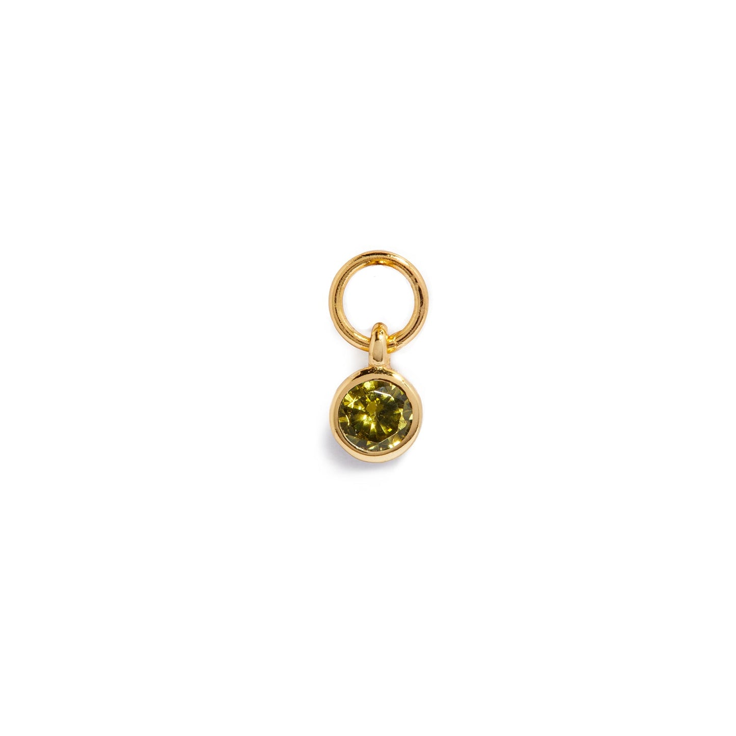 Stories Mini Birthstone Hoop Charm (Gold)