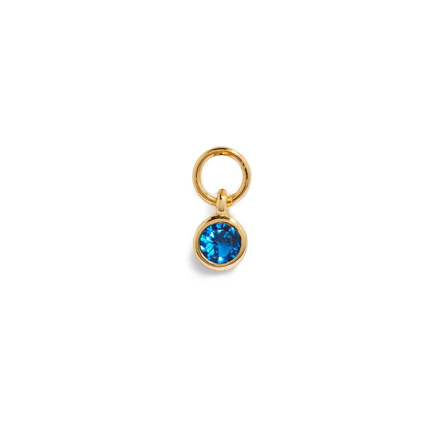 Stories Mini Birthstone Hoop Charm (Gold)