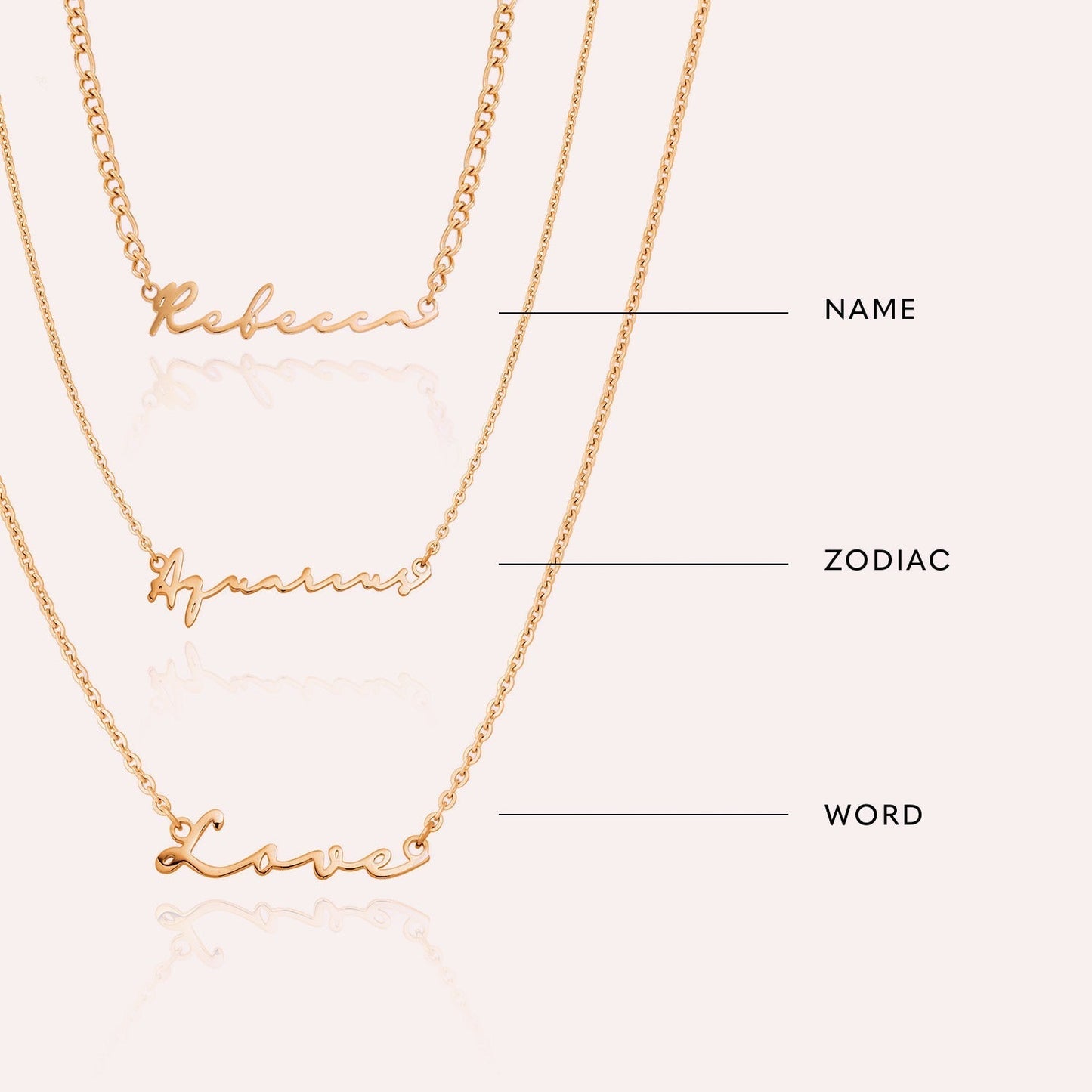 Signature Name Necklace (Rose Gold)