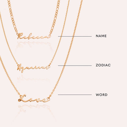 Signature Name Necklace (Rose Gold)