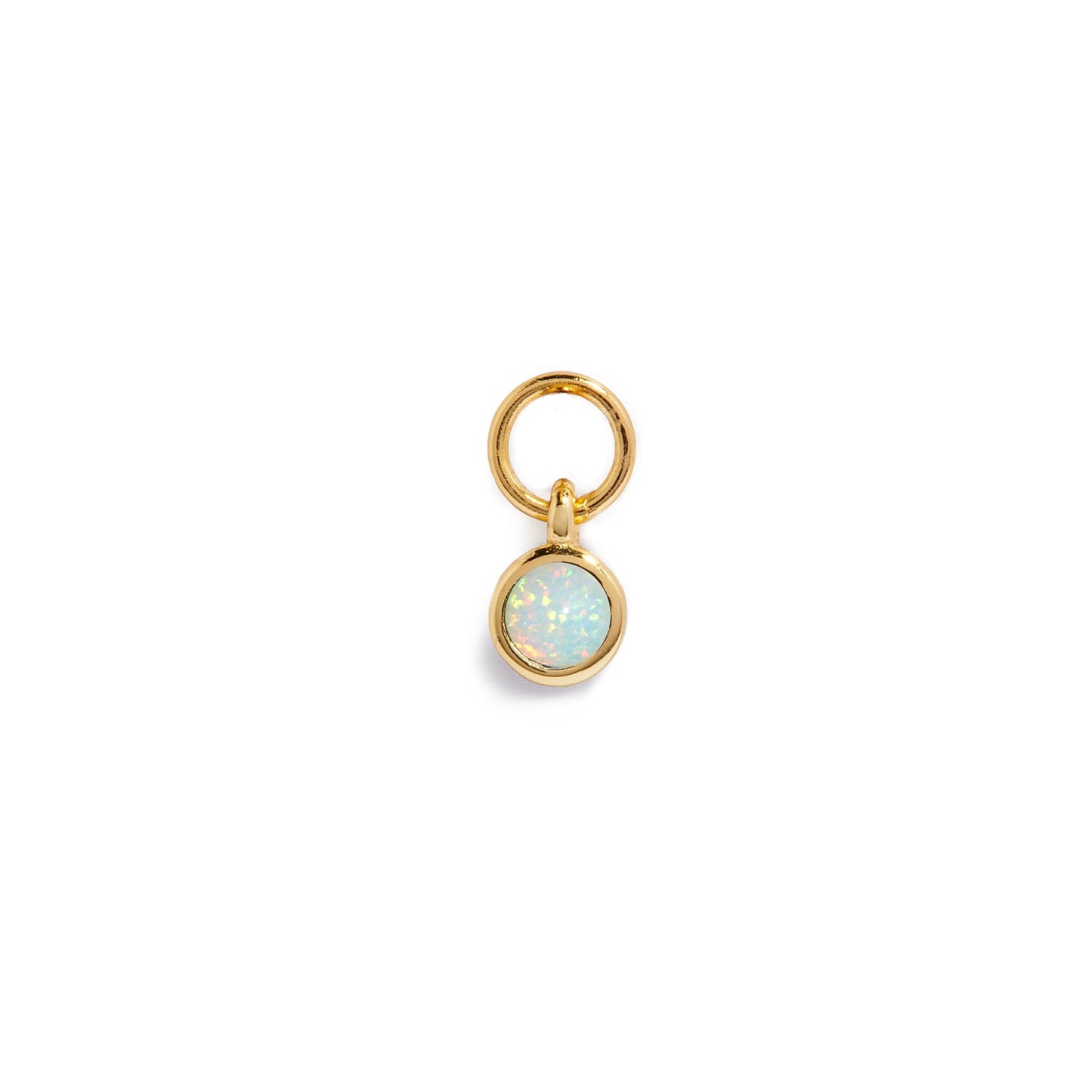 Stories Mini Birthstone Hoop Charm (Gold)