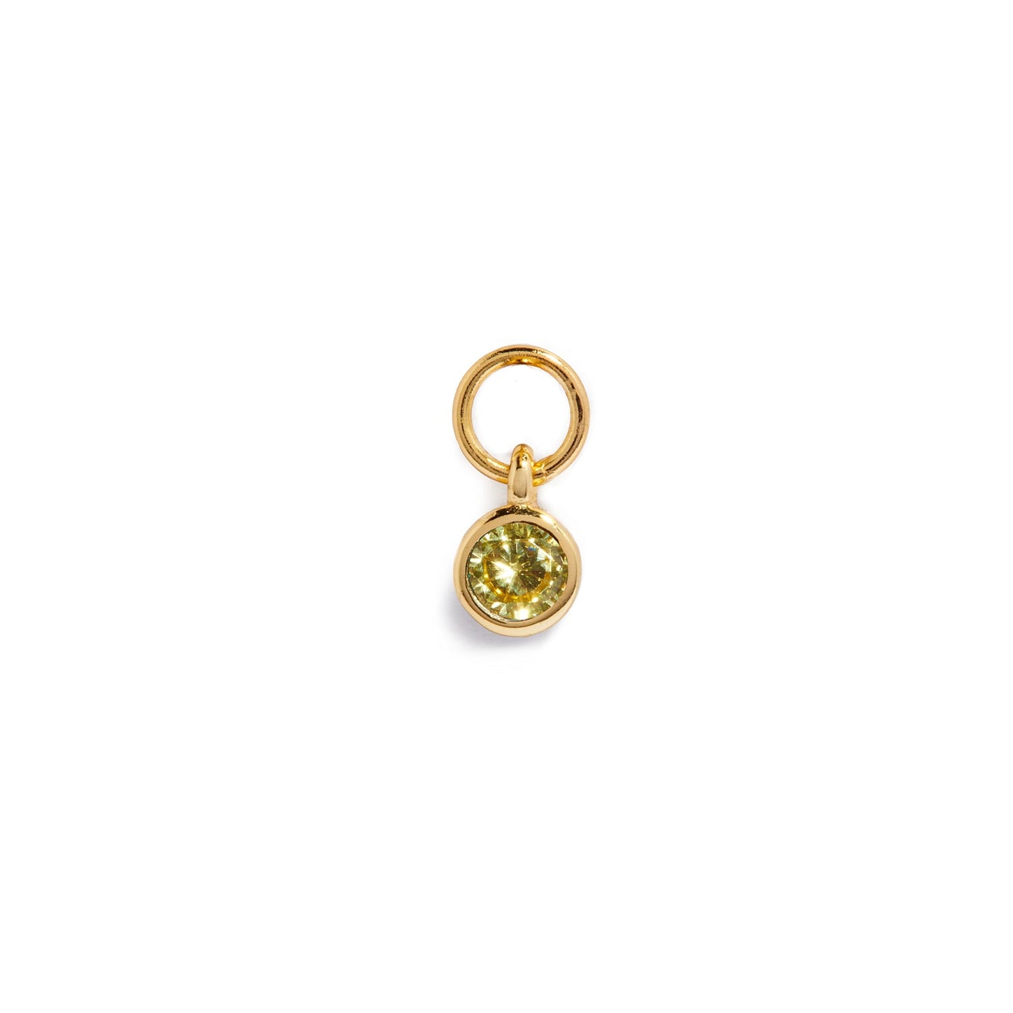 Stories Mini Birthstone Hoop Charm (Gold)