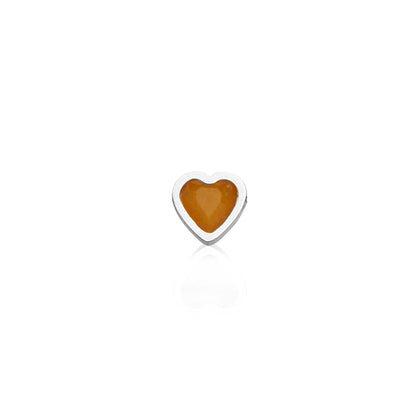 Mini Heart Birthstone Bracelet (Silver)