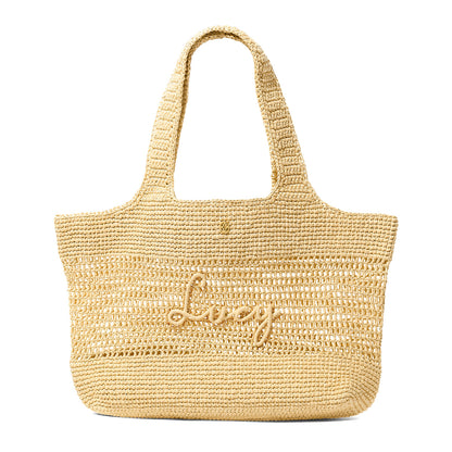 Personalised Raffia Tote Bag (Natural)