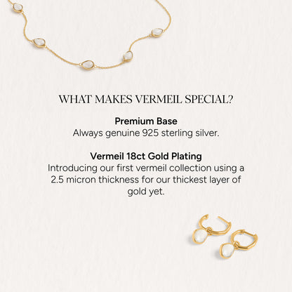 Signature Cut White Quartz Sleeper Earrings (Gold)