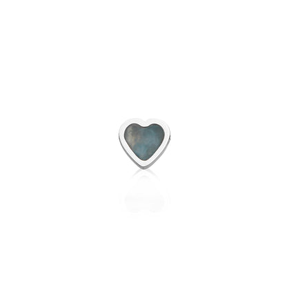 Made Mine Mini Heart Birthstone Necklace (Silver)