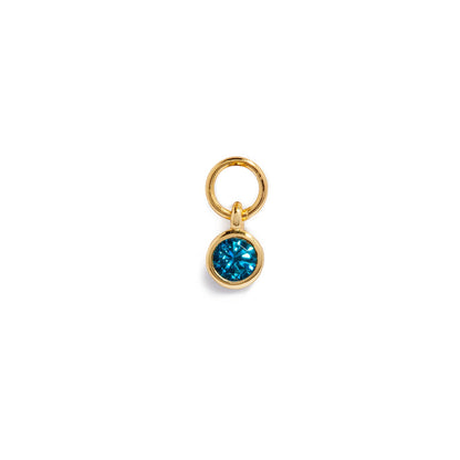 Stories Mini Birthstone Hoop Charm (Gold)