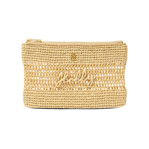Personalised Raffia Pouch (Natural)