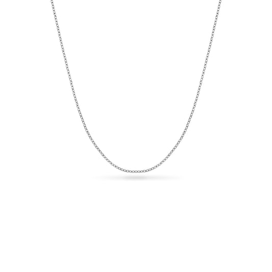 Layering Fine Chain Necklace 14-16 in (Silver) - Sterling Silver
