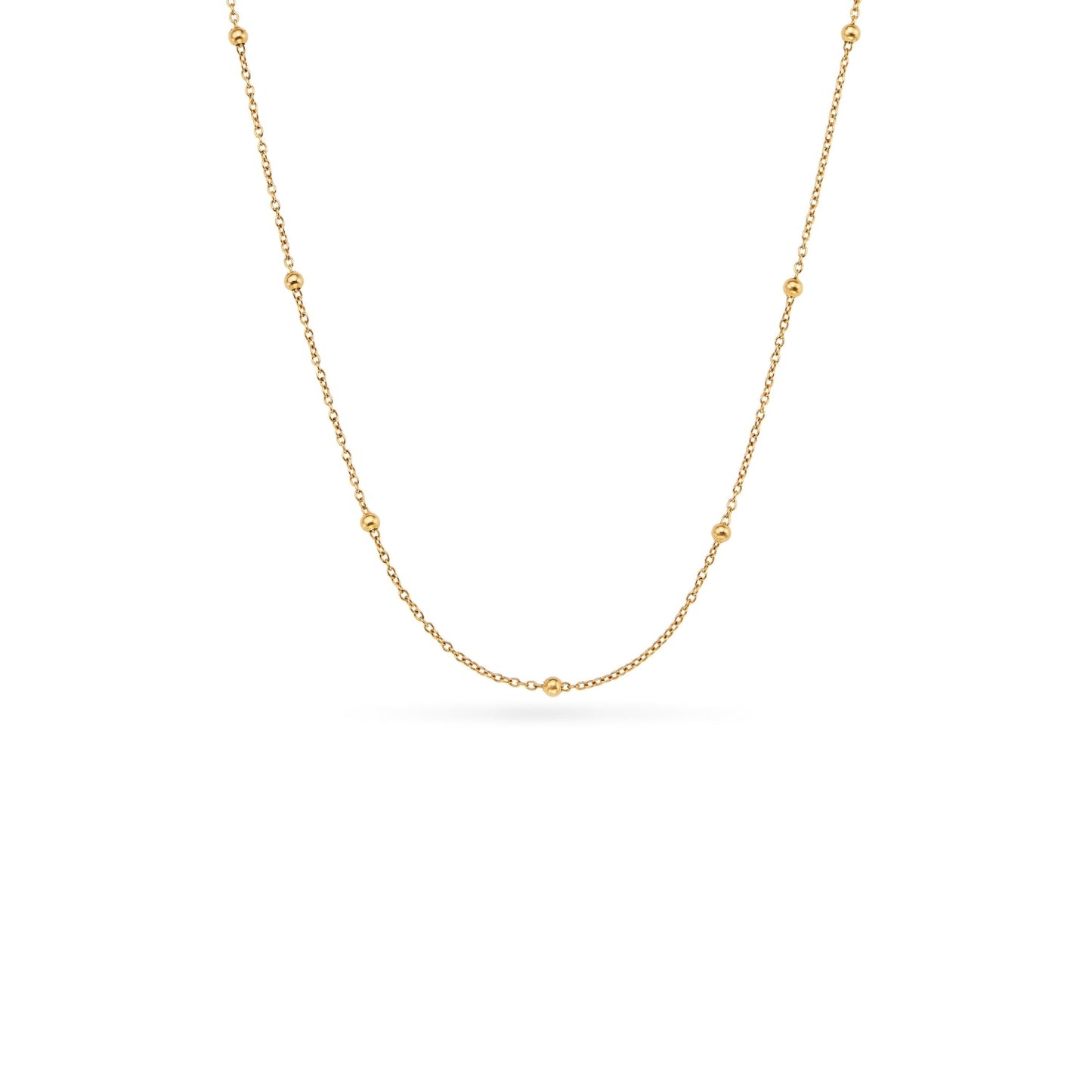Layering Sphere Chain Necklace (Gold)