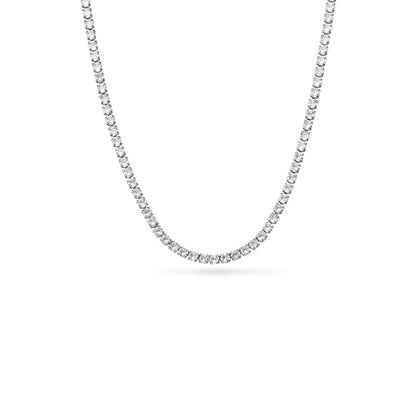 Floating Charm Heart Locket Necklace (Silver)
