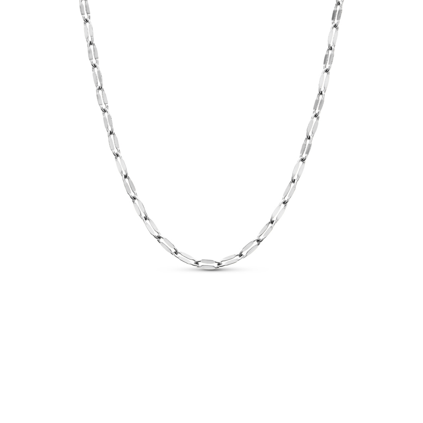 Mother of Pearl Cushion Necklace (Silver)