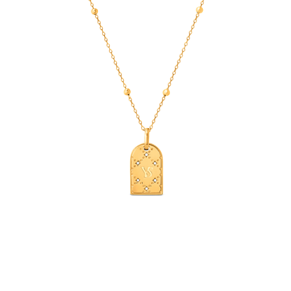 Double Monogram Necklace (Gold)