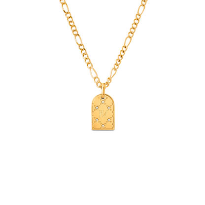 Double Monogram Necklace (Gold)