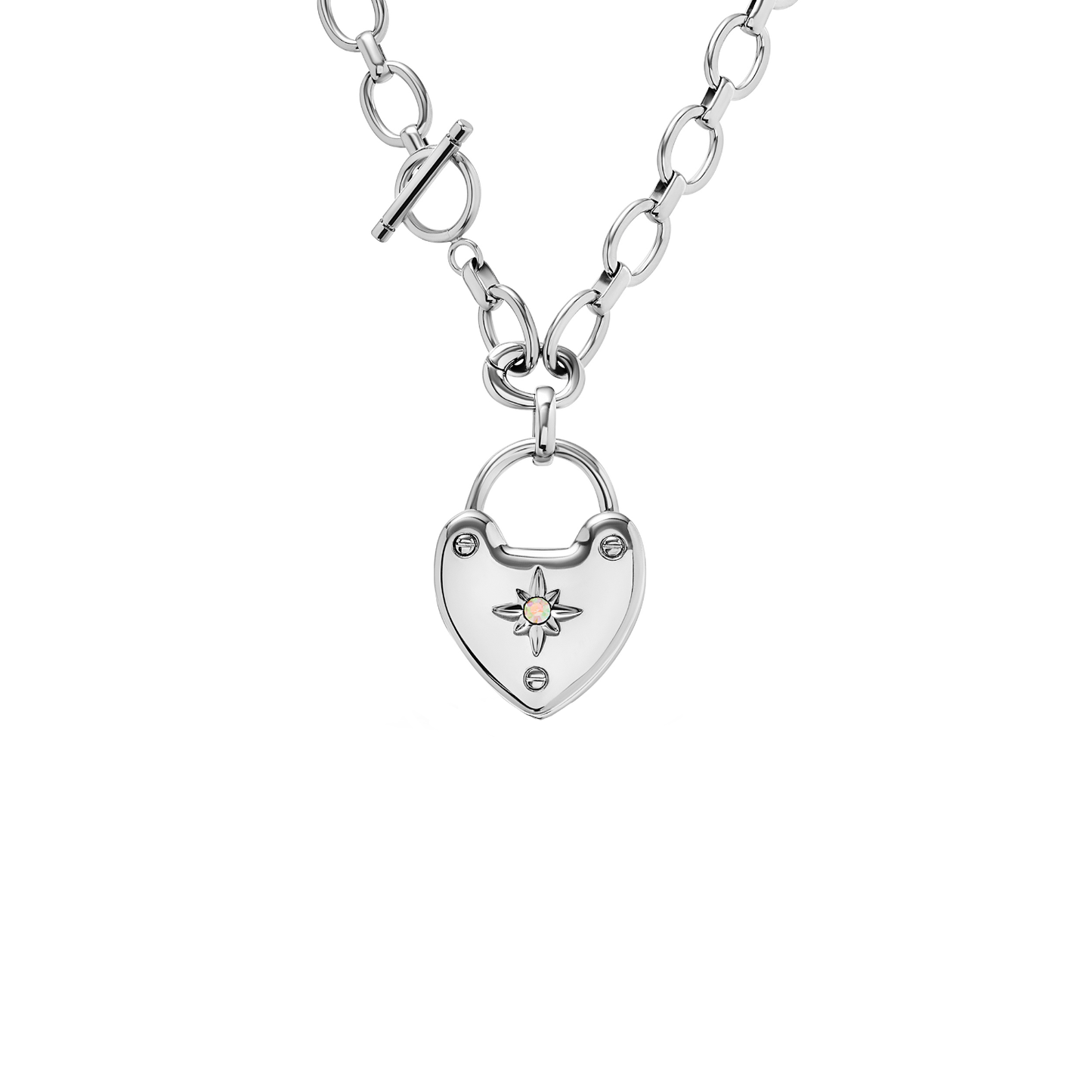 Photo Love Locket Necklace (Silver)