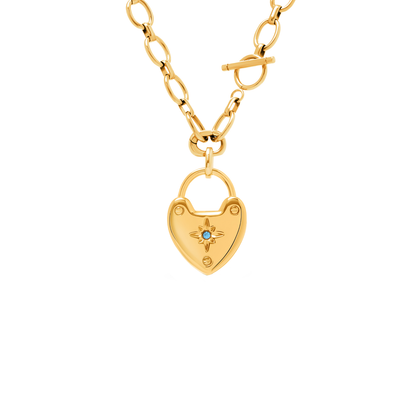 Photo Love Locket Necklace (Gold)