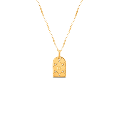 Double Monogram Necklace (Gold)