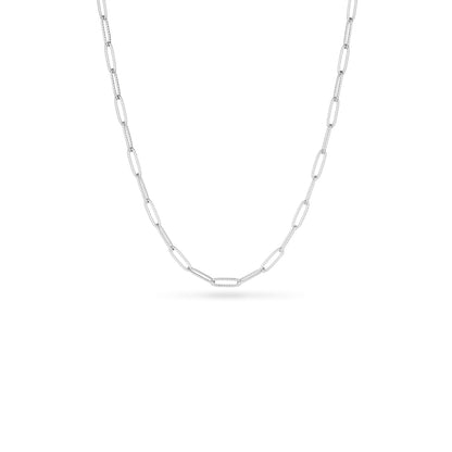 Round Photo Locket Sphere Necklace (Silver)