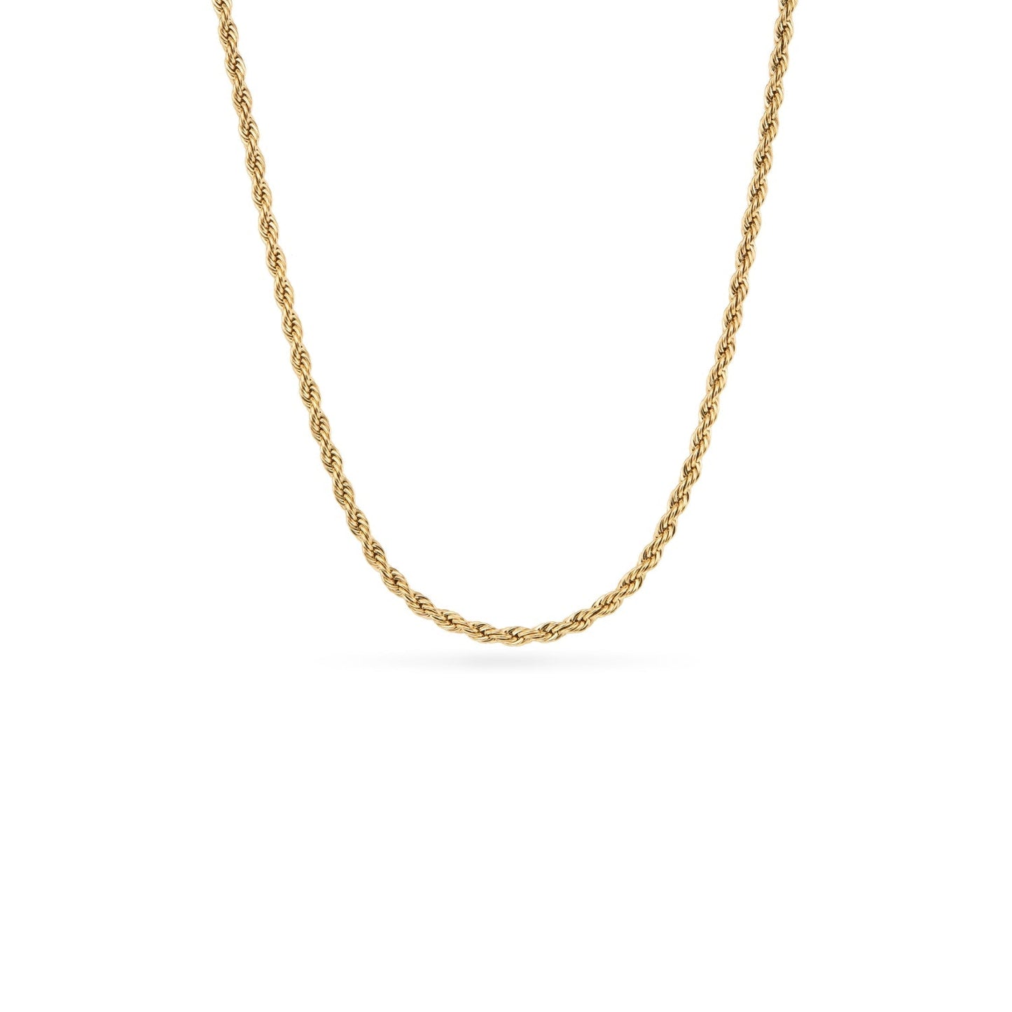 Blue Lace Agate Cushion Necklace (Gold)