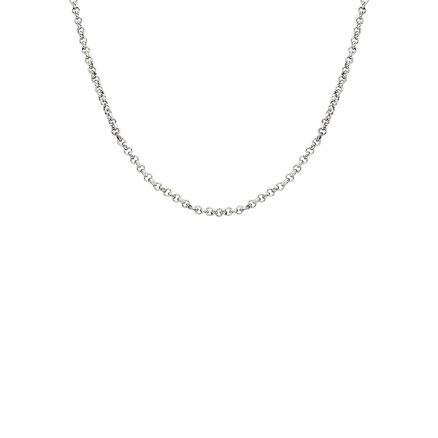 Layering Box Chain Necklace (Silver)