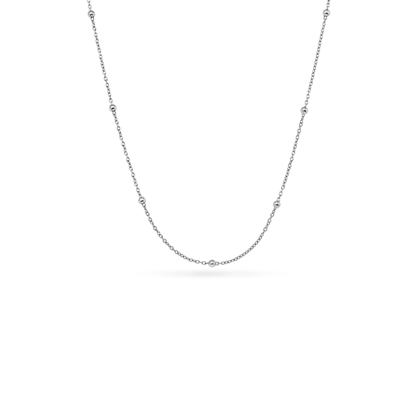 Layering Sphere Chain Necklace (Silver)