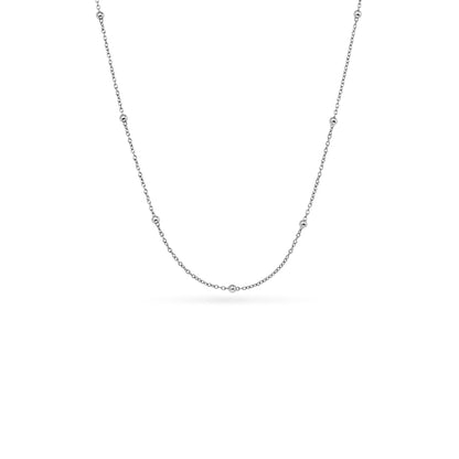 Mother of Pearl Cushion Necklace (Silver)