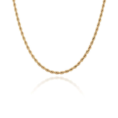 Layering Small Rope Chain Necklace (Gold)