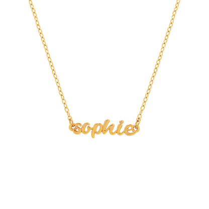 Script Name Necklace (Gold)
