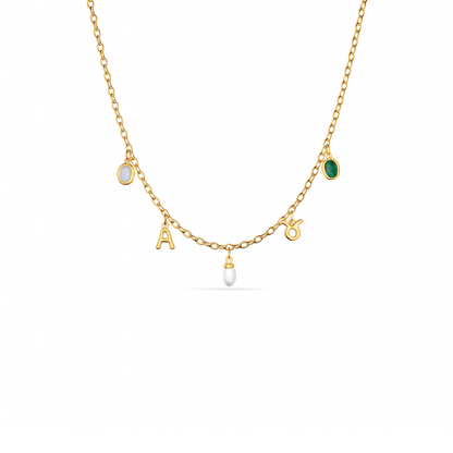 Made Mine Fine Charm Necklace (Gold)