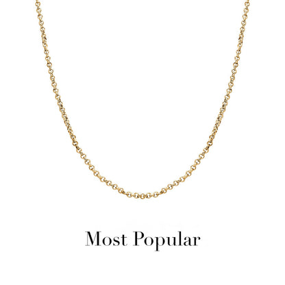 Layering Box Chain Necklace (Gold)